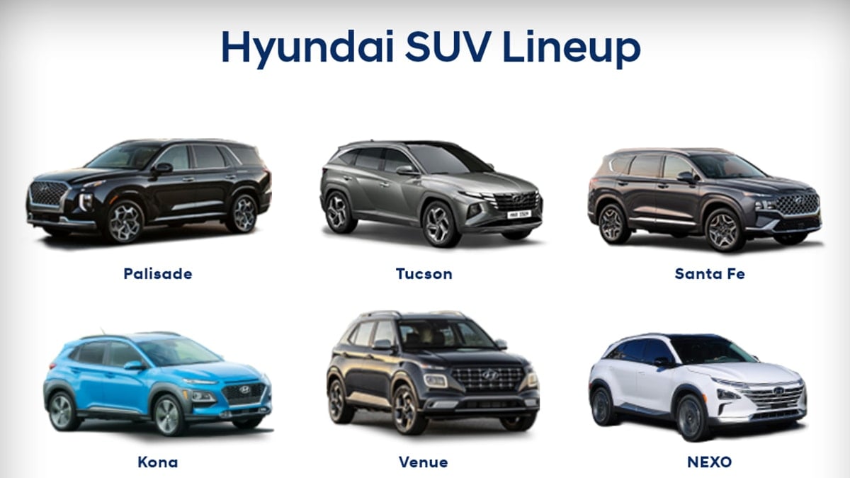 list of all hyundai car models