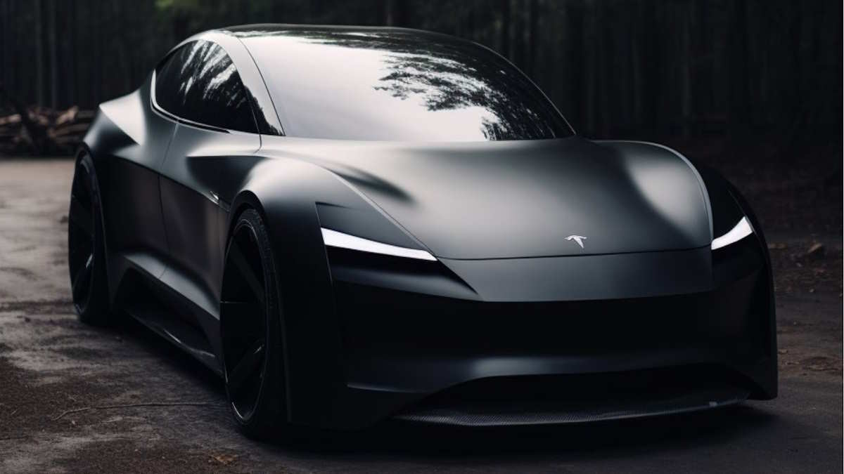 Black Matte New Tesla Roadster Looks Powerful and Sleek Torque News