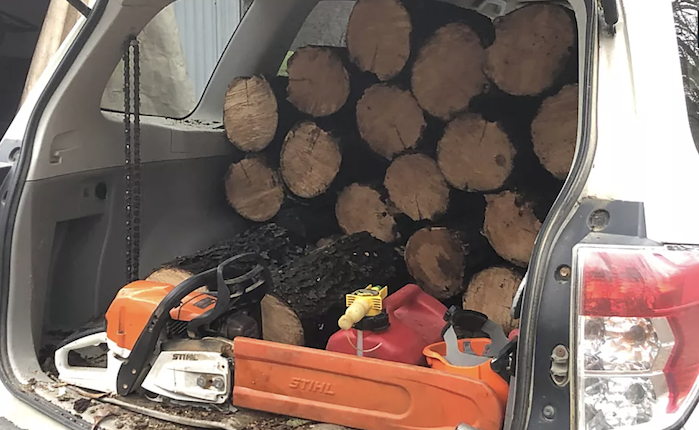 Mark's 2009 Subaru Forester loaded with firewood