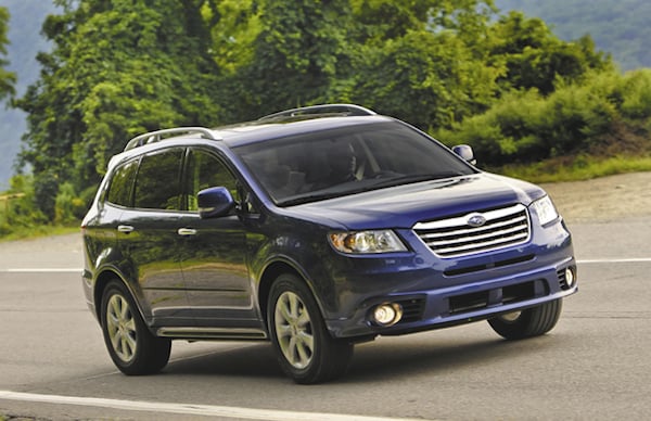 2013 Subaru Tribeca driving on the road