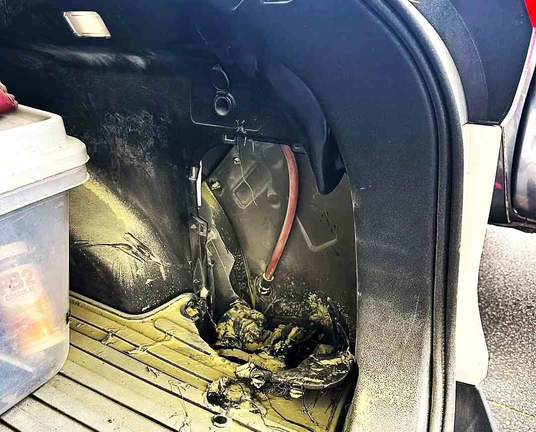 The Rav4 Owner's Battery Fire Car Damage