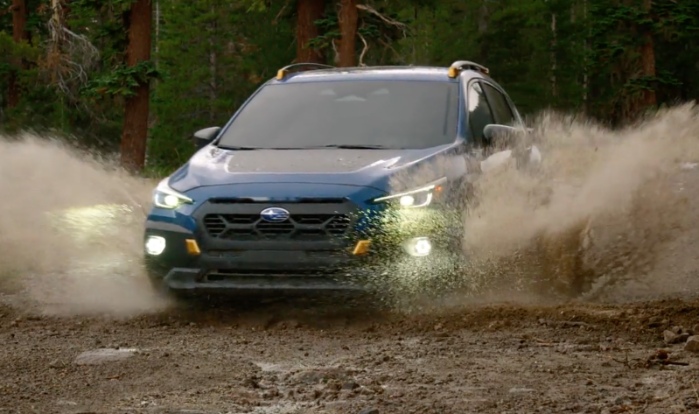 2024 Subaru Crosstrek Wilderness crossing a stream