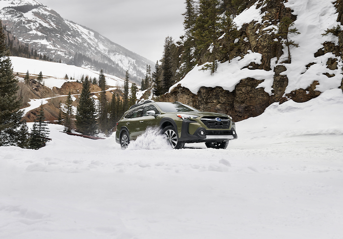 2024 Subaru Outback in deep snow