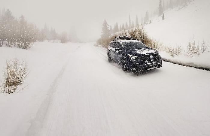 2024 Subaru Ascent driving in deep sow