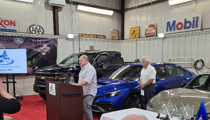 2024 Subaru WRX in the NEMPA award dinner