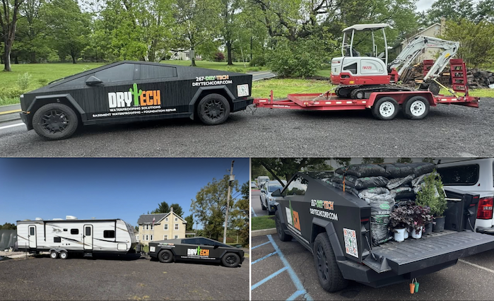 2024 Tesla Cybertruck is used for work