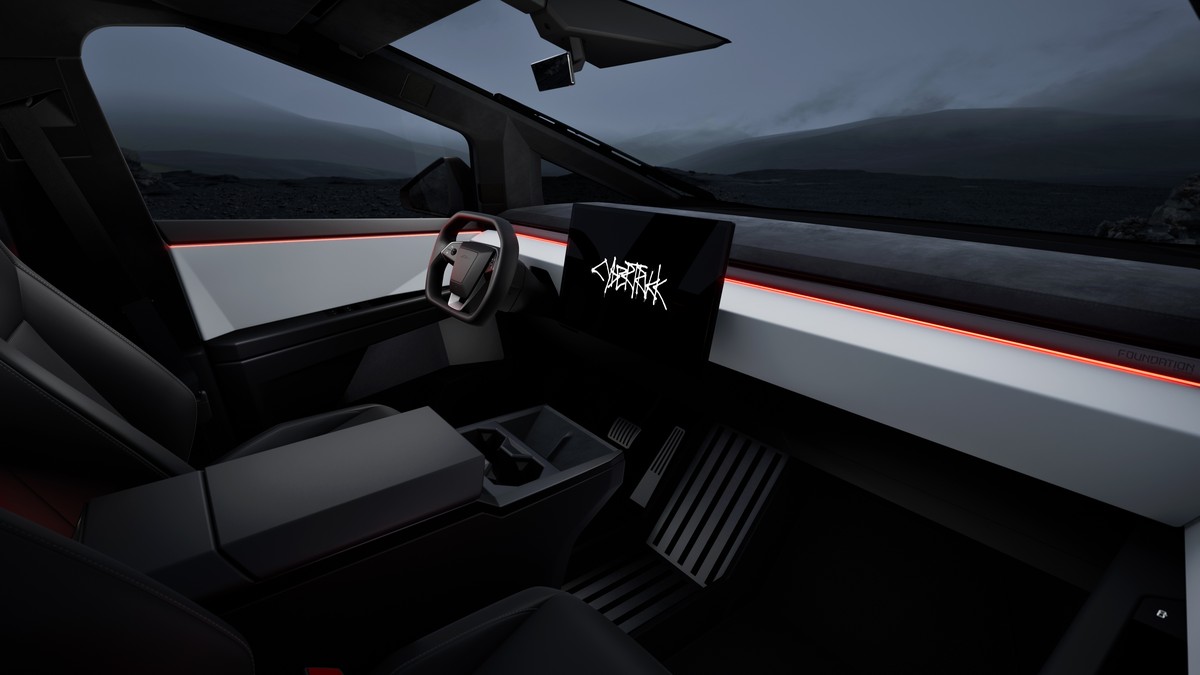 2025 Tesla Cybertruck Interior with extremely detailed quality