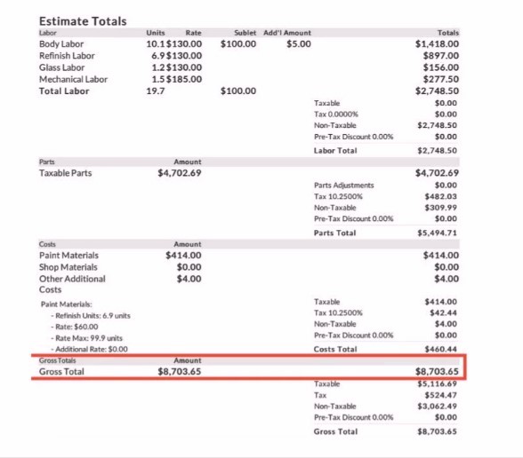 The OP's Final Stolen Wheels Repair Bill