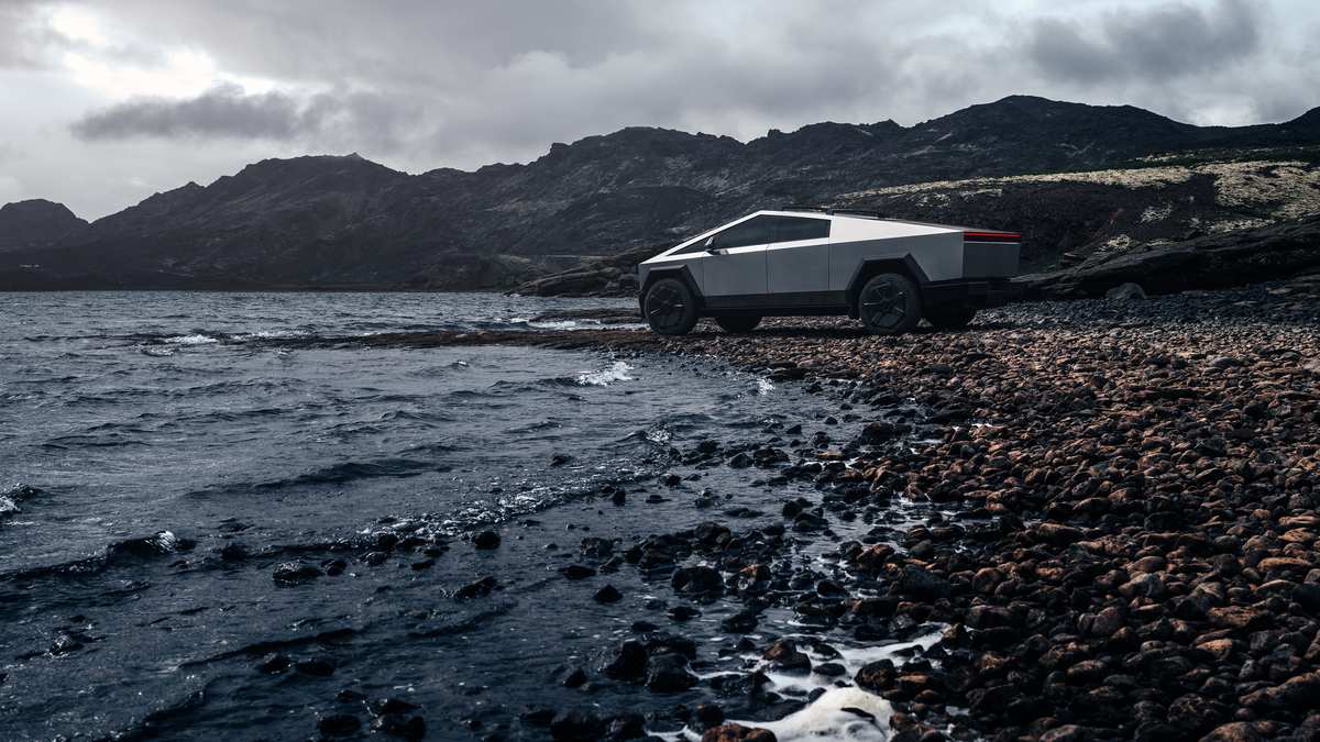 Tesla Cybertruck Offroading in Wilderness