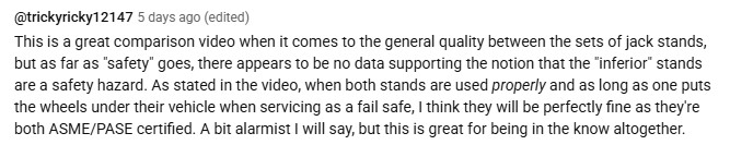 Harbor Freight Jack Stand Issue View