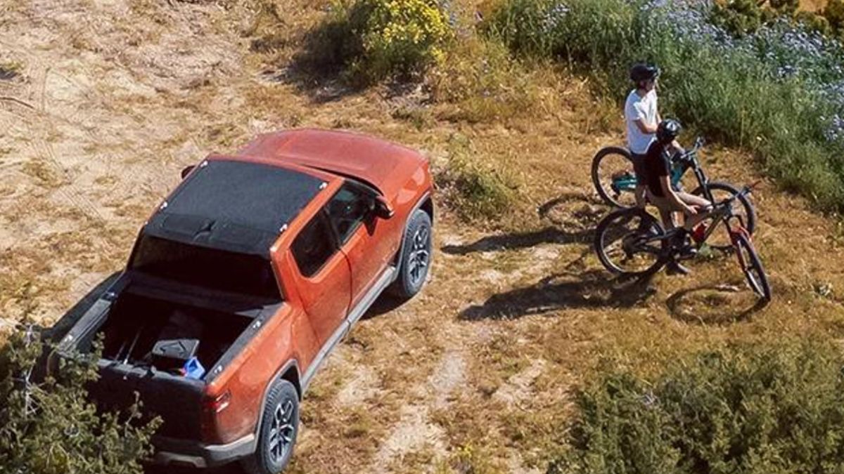 Rivian R1T Aerial Shot