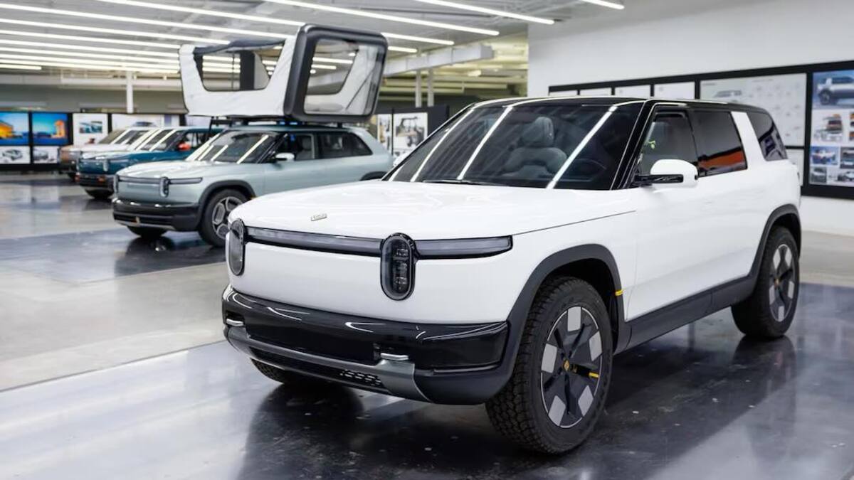 Photograph of a Rivian