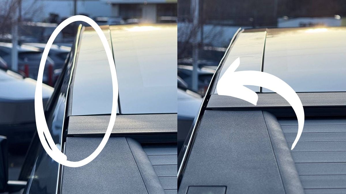 Tesla Cybertruck damaged panels