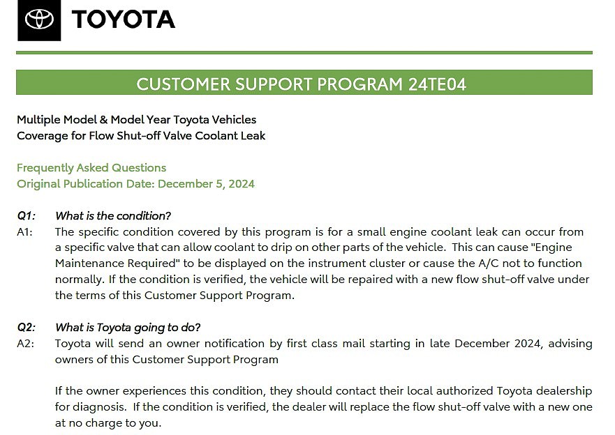 Answers Toyota Owners Want About the Coolant Problem