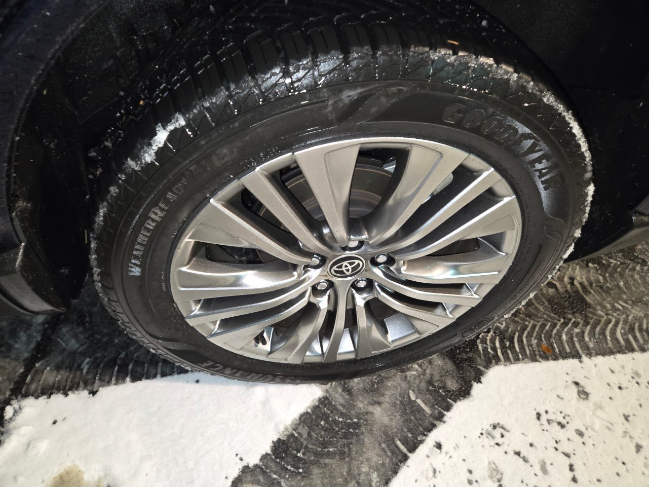 Image of WeatherReady2 tires in snow by John Goreham