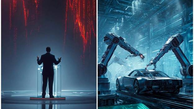 A person standing in front of a machine</p>
<p>AI-generated content may be incorrect.