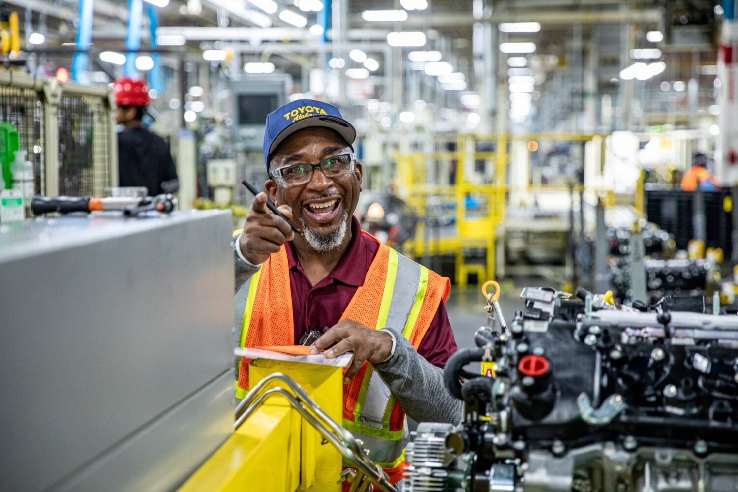 Image shows MTM line worker, courtesy of Toyota.