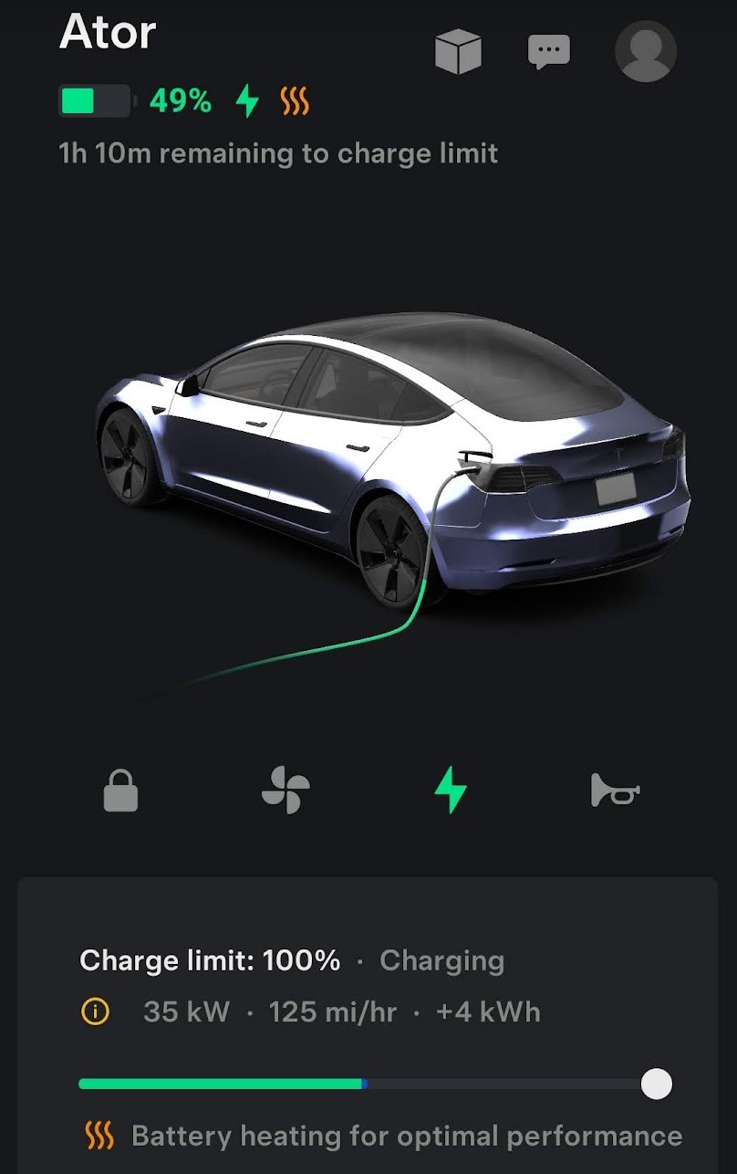 Charging Model 3 RWD