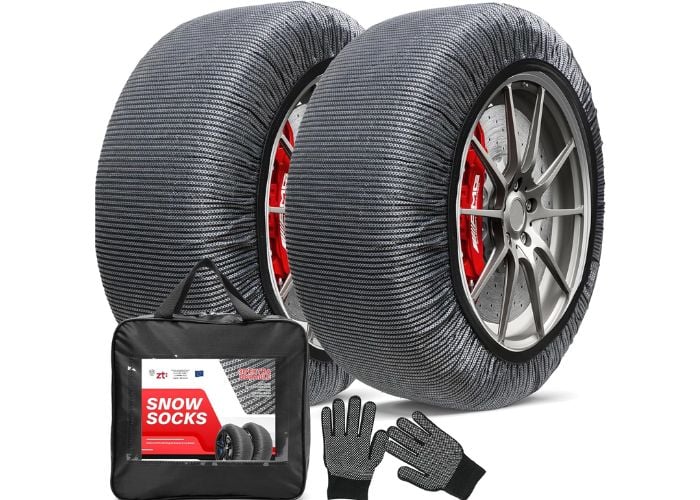 K-Musculo Snow Socks for Tires, Snow Socks Snow for Car SUV Pickup Easy to Use, Ultimate Grip, Washable.