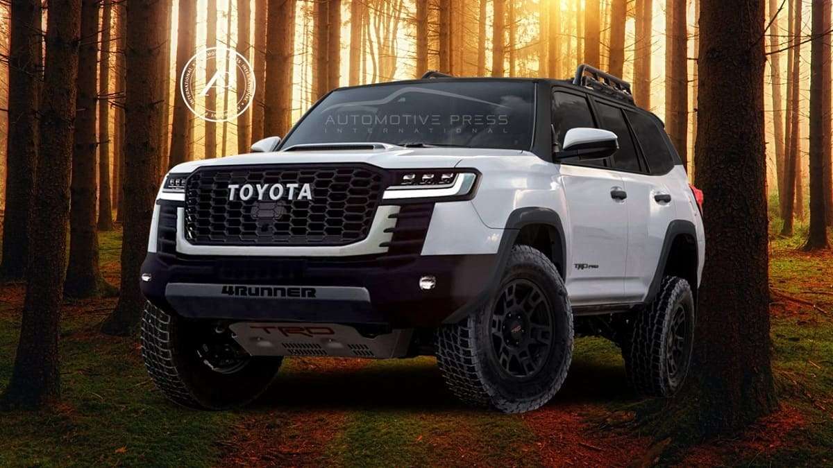 Next Gen 2024 Toyota 4Runner Should Get What 2023 Sequoia Did Not   2024 Toyota 4runner White Front End Profile View 