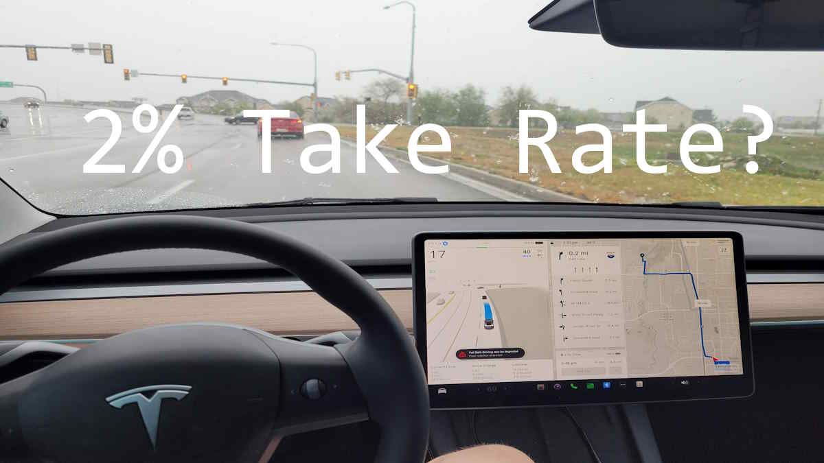 Elon Musk Shares That FSD Take Rate Is Much Higher Than 2%, As Was Reported Incorrectly