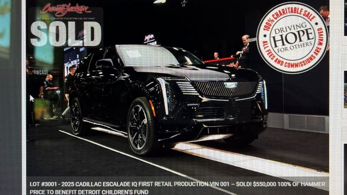 First 2025 Cadillac IQ EV Sold at Barrett-Jackson