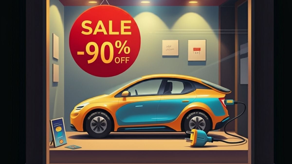 Gemini created image of an electric car 90% off