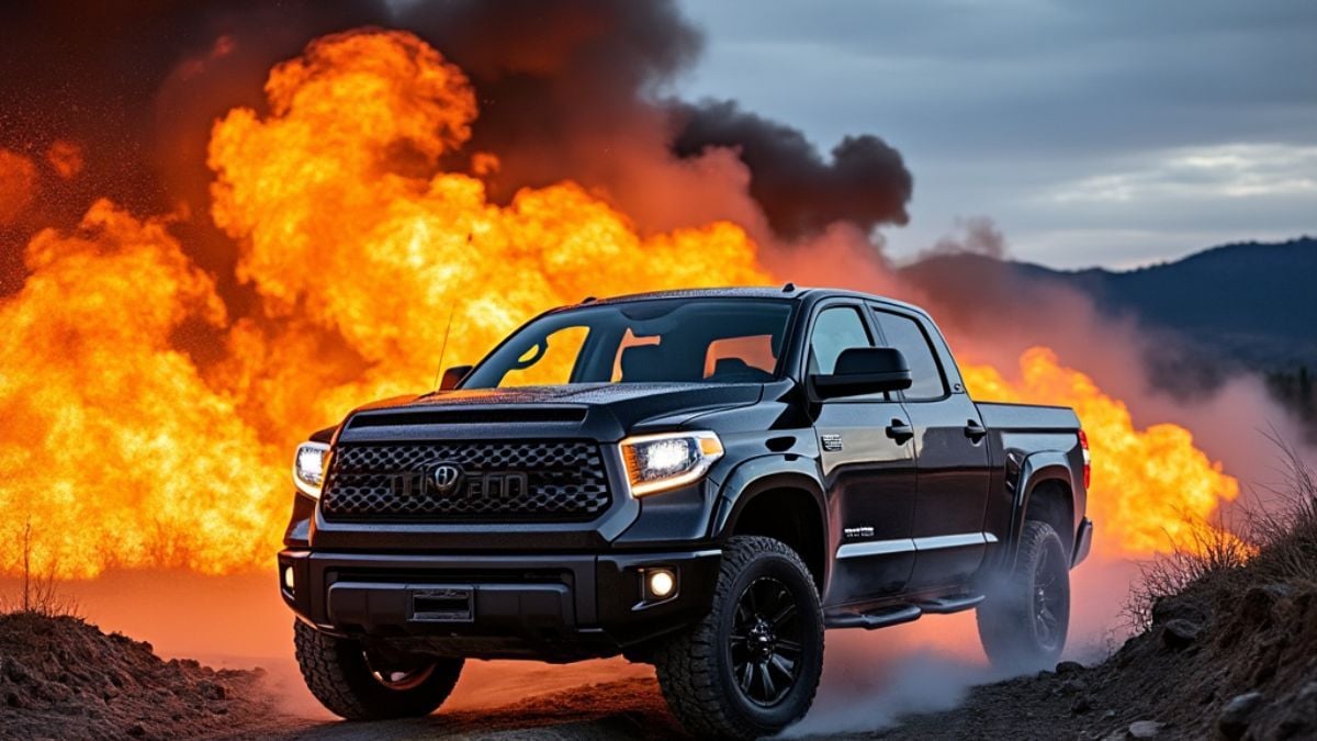 Toyota Tundra burning oil