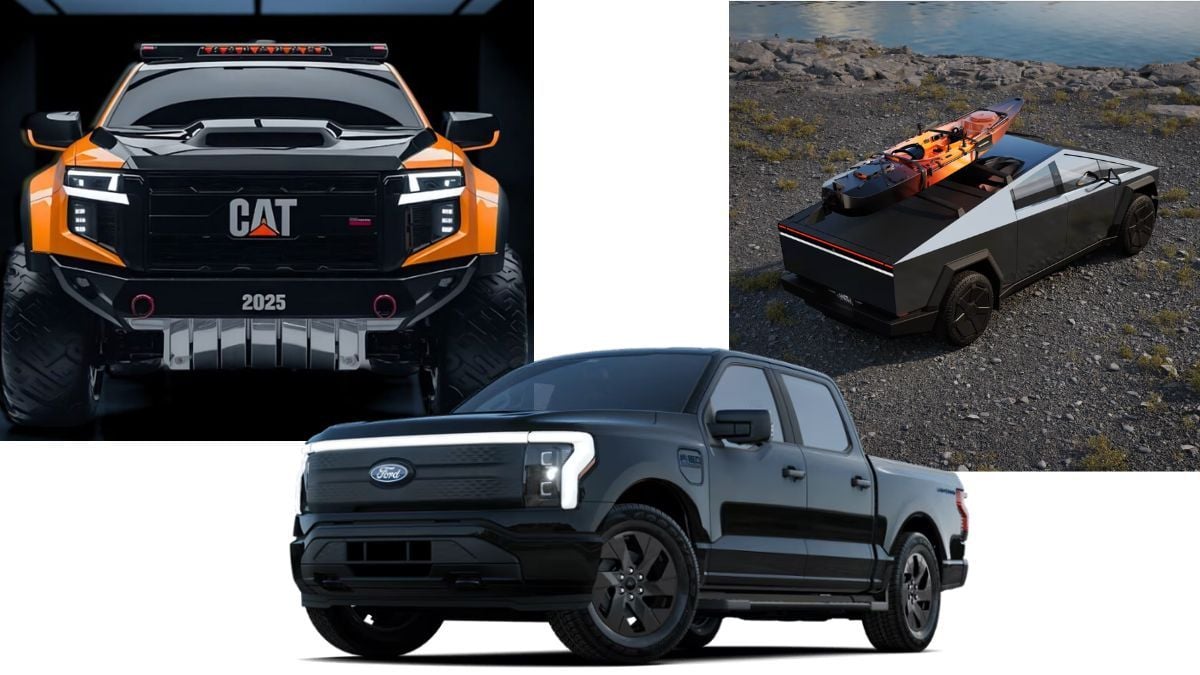 Comparing the  F-150, Caterpillar Pickup, and Cybertruck 