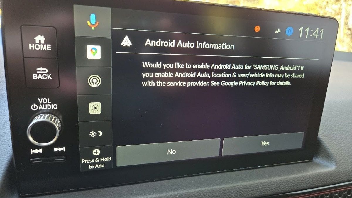 Image of Android Auto in use by John Goreham