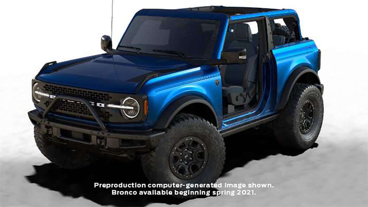 Limited Edition 2021 Ford Bronco two-door Lightning Blue