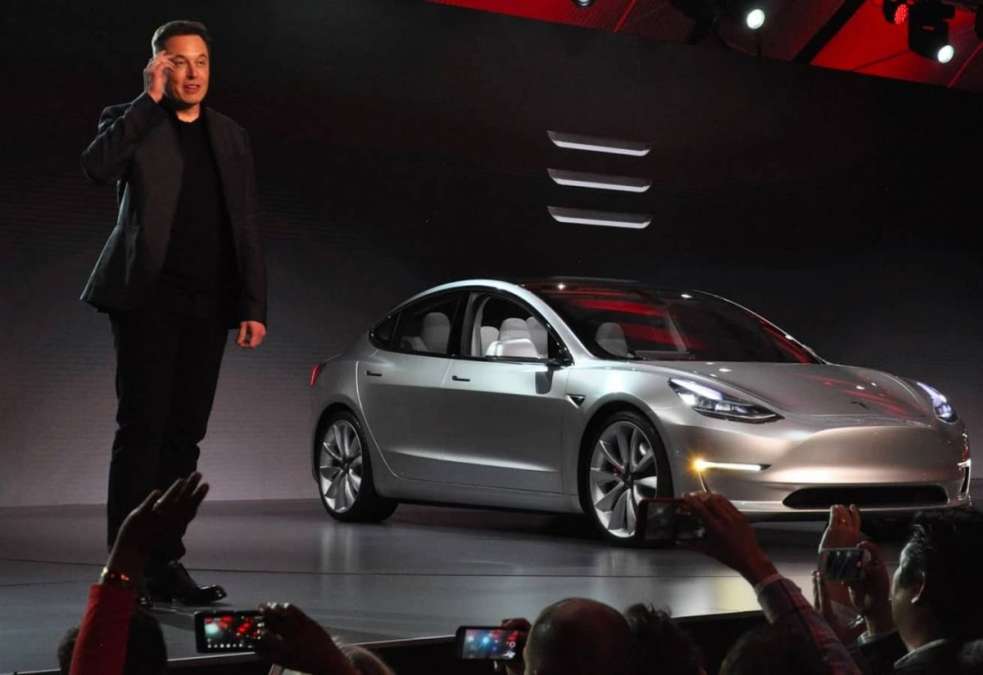 Elon Musk and Tesla Model 3