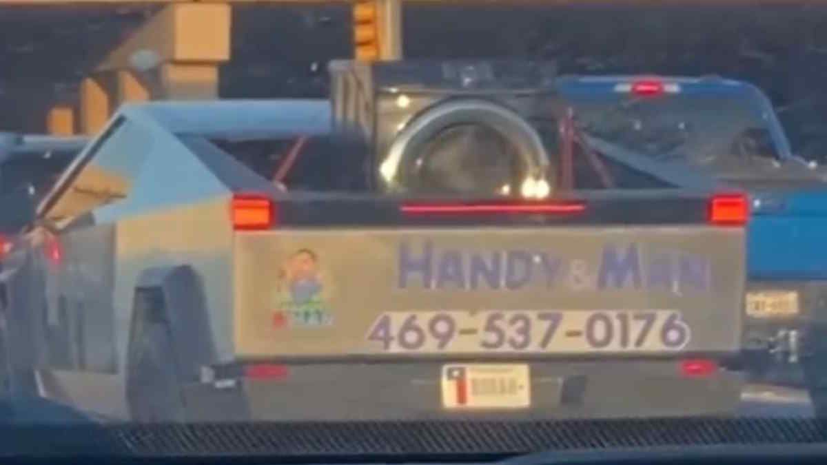 This Guy Is Literally Running A Laundry Machine In The Back Of His Cybertruck Using The Truck Bed Outlet: This Is The Best Advertising Ever