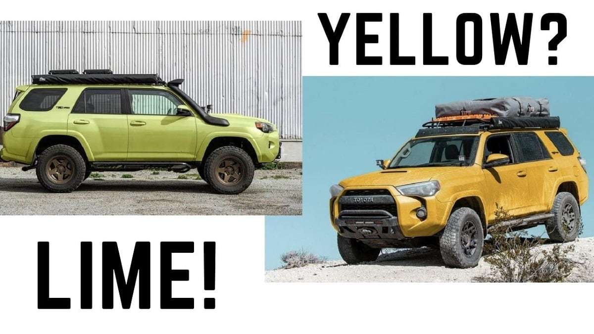 Will 22 Toyota 4runner Be Electric Lime Or Yellow Torque News