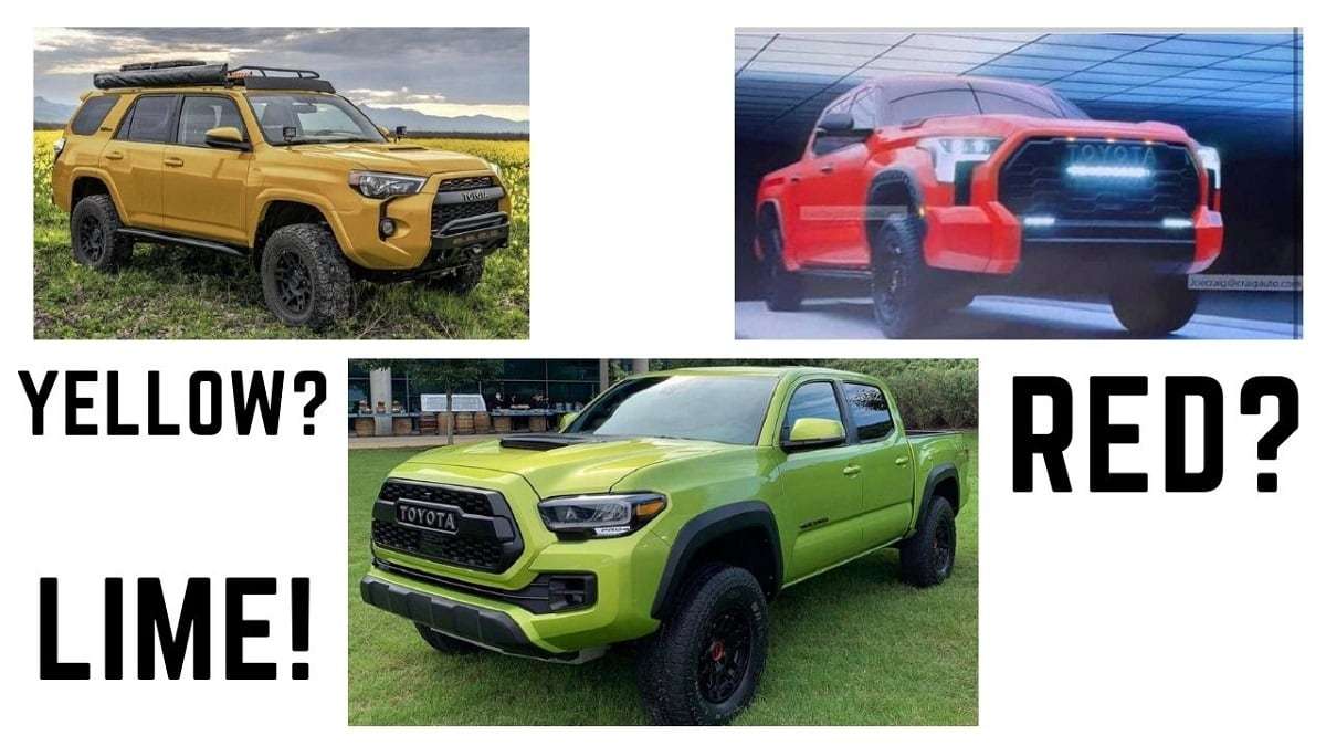 A Toyota Stoplight Could We See A Green Tacoma Yellow 4runner And Red Tundra For 22 Torque News
