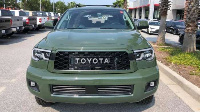 First Look At Army Green 2020 Toyota Sequoia Trd Pro