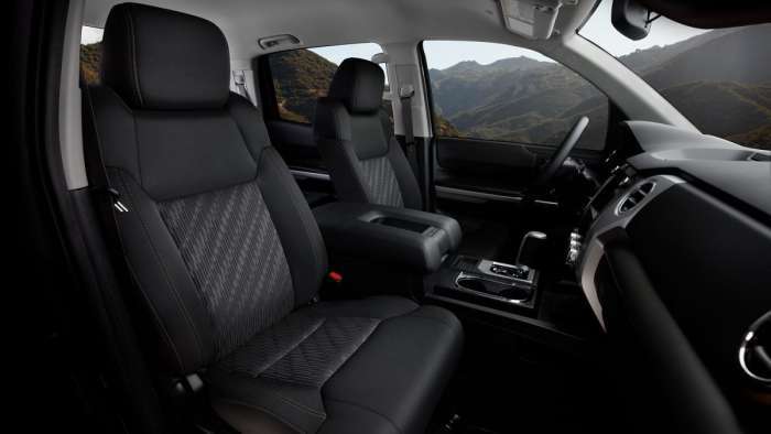 2021 Toyota Tundra Trail Special Edition black front seats