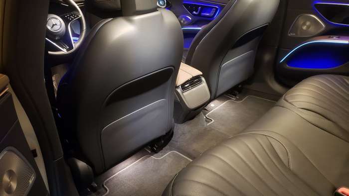 2022 Mercedes-Benz EQS Review second row seat interior