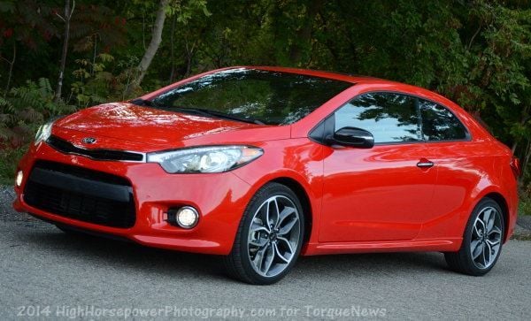 The Front 3/4 Of The 2014 Kia Forte SX Koup | Torque News