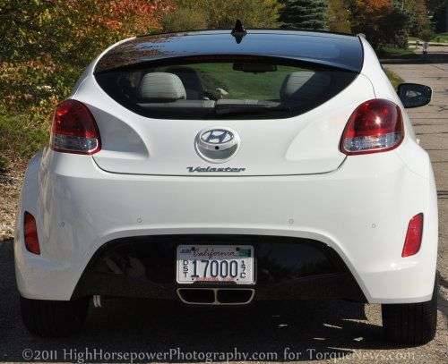 The rear of the 2012 Hyundai Veloster