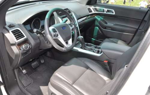 The front seating area of the 2011 Ford Explorer