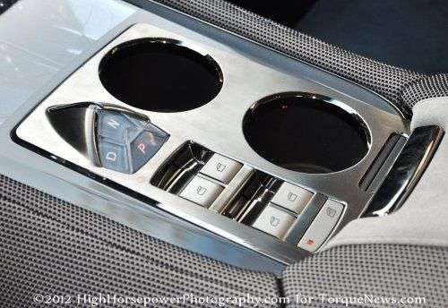 The center console of the Fisker Karma EcoChic