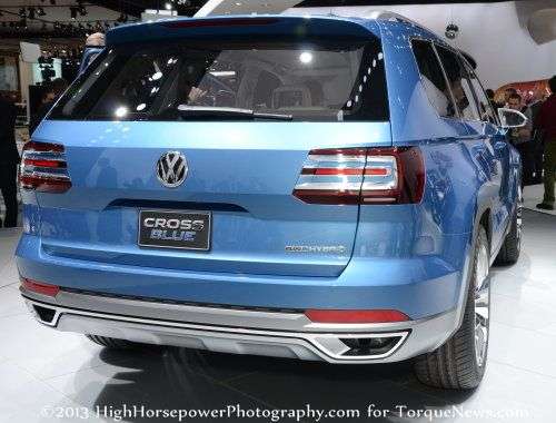 The rear end of the Volkswagen CrossBlue