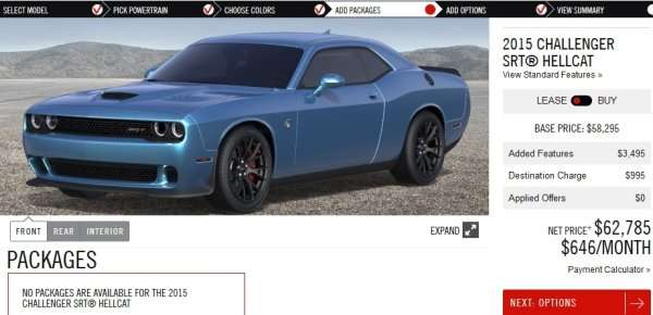 8-Speed, Packages Gone from Dodge Challenger Hellcat Build Page ...