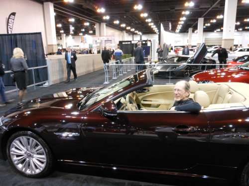 Don Bain in a Jaguar