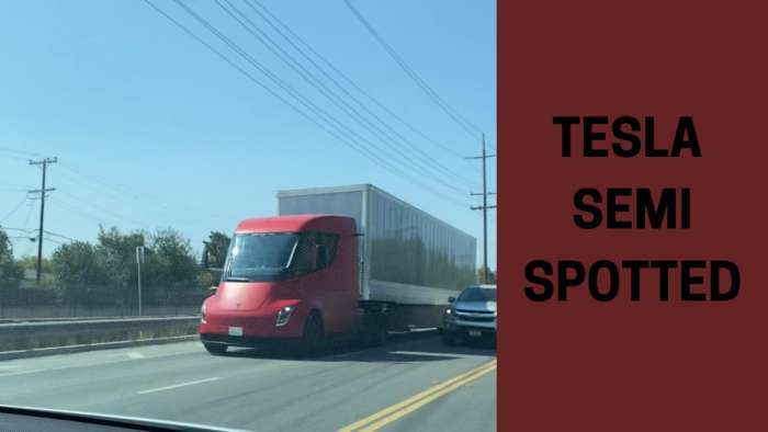 A Tesla Semi Truck That Was Spotted Earlier This Month