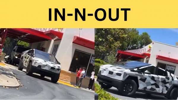 Tesla Engineers take The Cybertruck Through The In N Out Burger Drive Through
