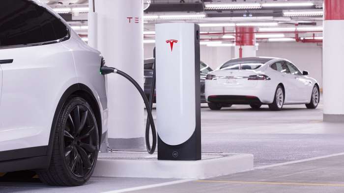Tesla Charging in urban setting