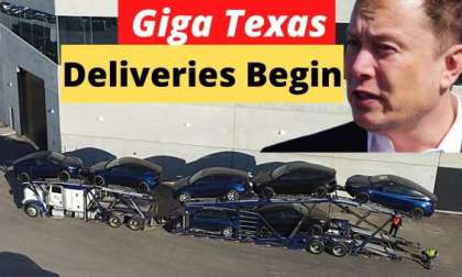 First Truckload of Giga Texas Model Y Leaves Tesla's Gigafactory