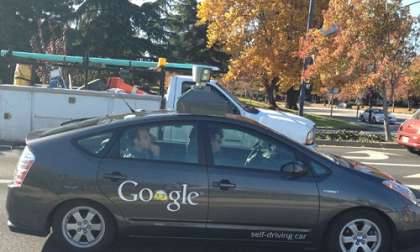 Google self-diriving car Toyota Prius Hybrid